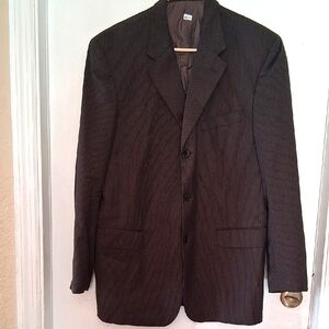 Donald J. Trump Signature CollBrown Sport Coat with Notched Lapel and Wool 100%